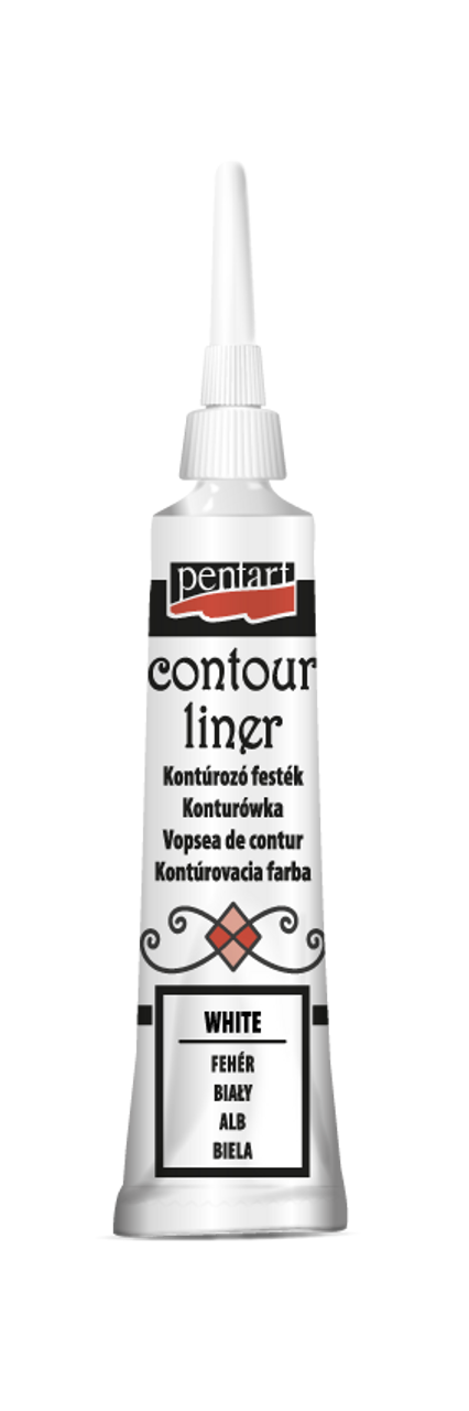 White - Pentart Contour Liner 20ml