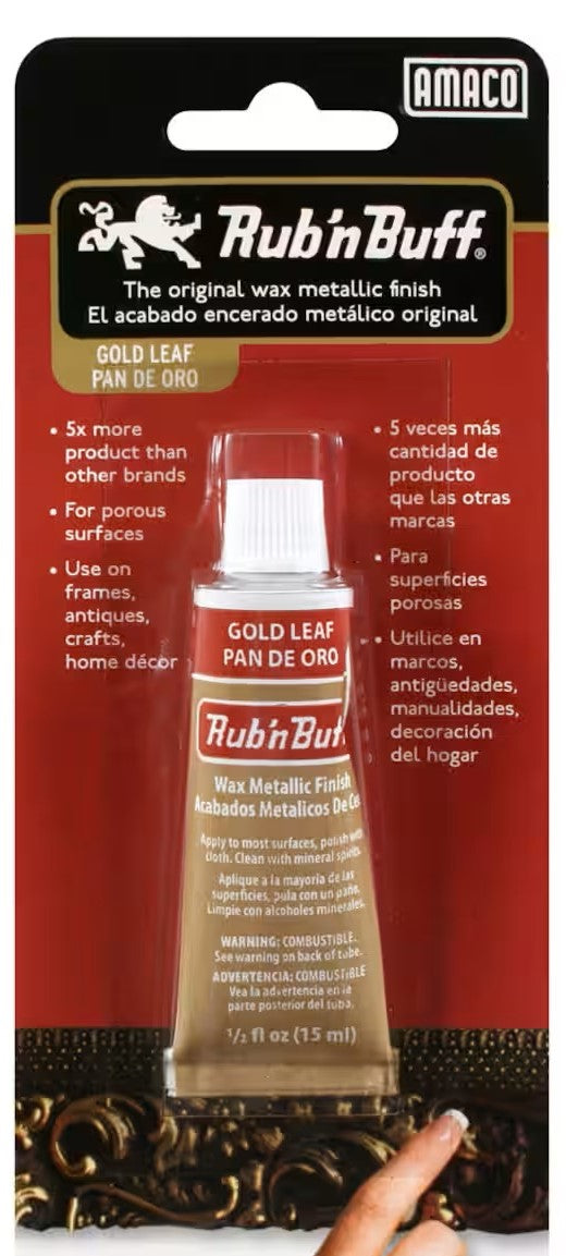 Rub 'n Buff® Wax Metallic Finish - Gold Leaf