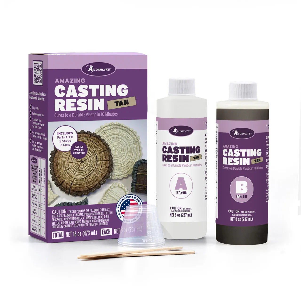 Amazing Casting Resin (Tan) 8oz resin & 8oz hardener, 16oz total