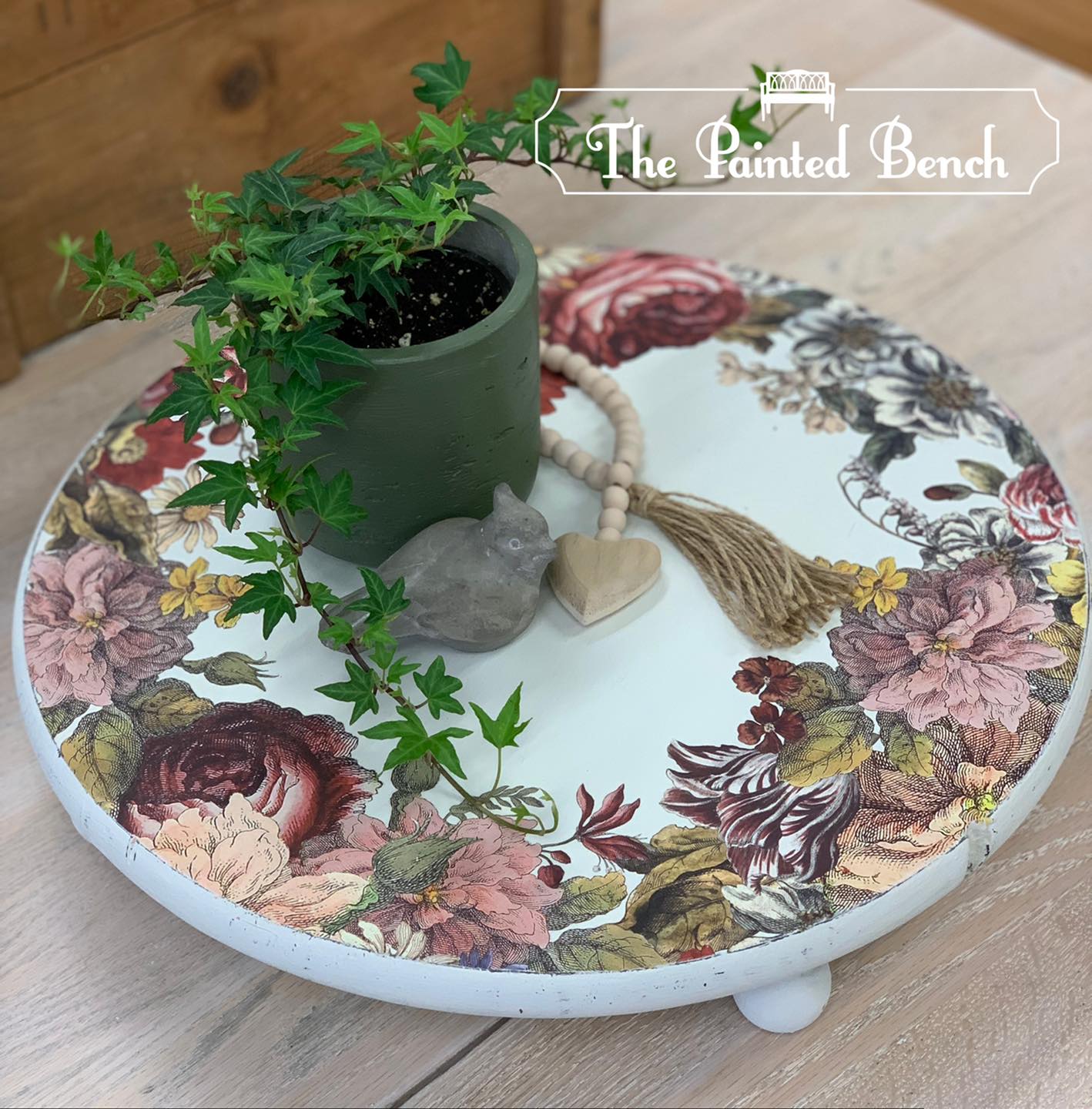 TBD Embellished Wood Riser