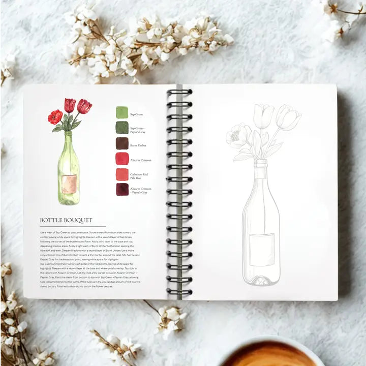 Pretty Pots Watercolor Workbook