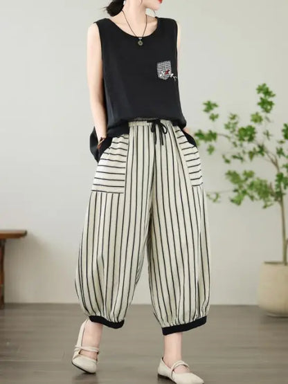 Vertical Stripes Artistic Pant