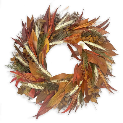 100% Natural Willow & Wheat Wreath - Made to Order