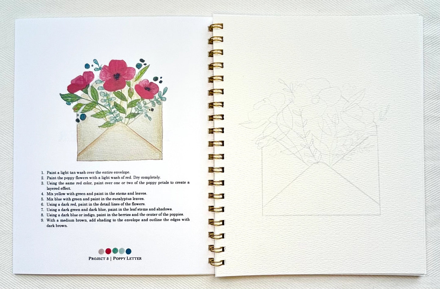 Flowers Watercolor Workbook