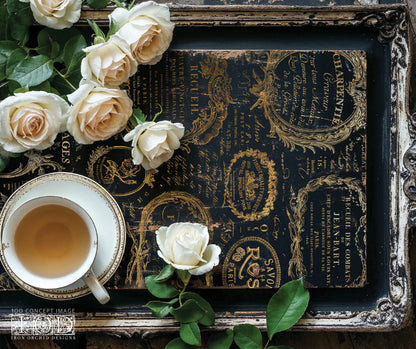 Etiquettes - Gilded Collection - 4 Sheet, 12x16 Pad IOD Decor Transfer™