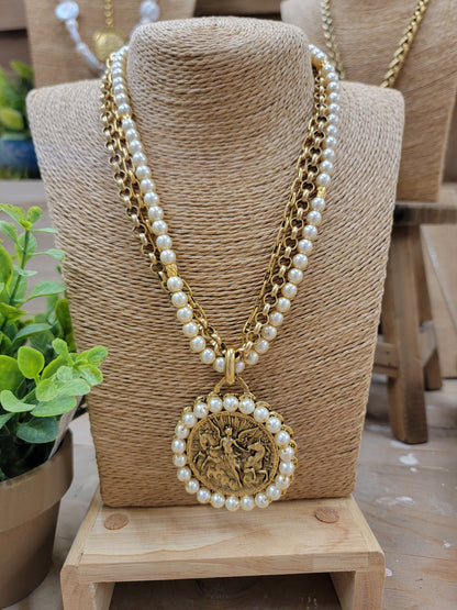 Fairy Coin Necklace Style 2231 by Yochi NY