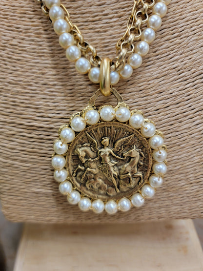 Fairy Coin Necklace Style 2231 by Yochi NY