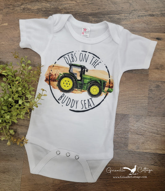 Dibs on the Buddy Seat Onesie