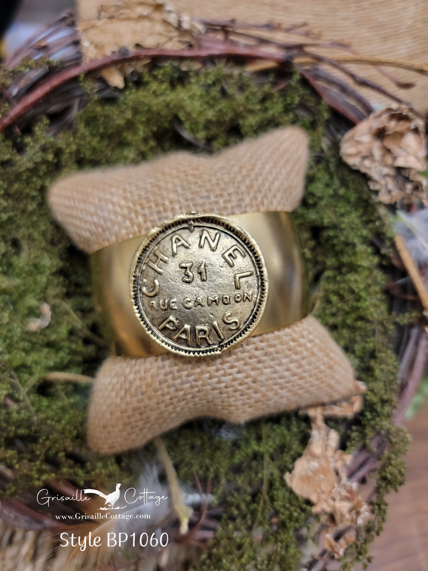 Chanel 31 Rue Camdon Coin Gold Cuff Bracelet Style B01060 - Yochi NY