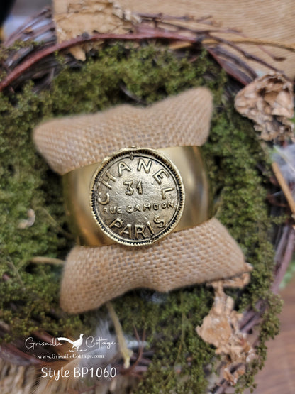 Chanel 31 Rue Camdon Coin Gold Cuff Bracelet Style B01060 - Yochi NY