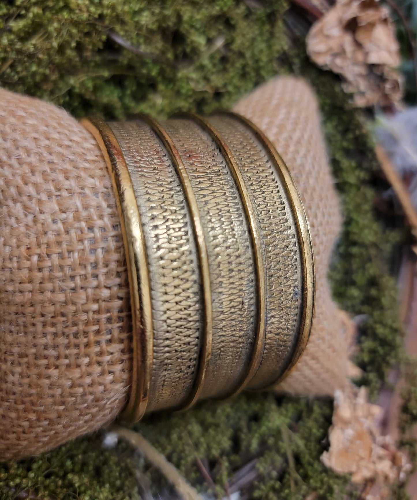 Antiqued Gold Embossed Cuff Bracelet Style BP3495 - Yochi NY