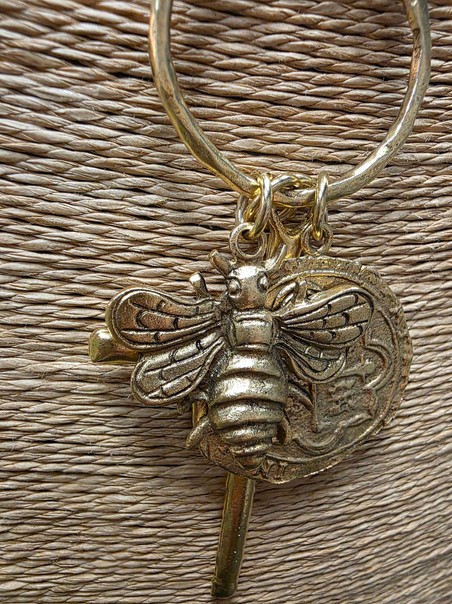 Gold 3-Charm 17in Necklace LN042