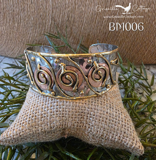 Mixed Metal Cuff Bracelet BM006