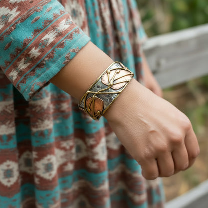 Mixed Metal Cuff Bracelet BM011