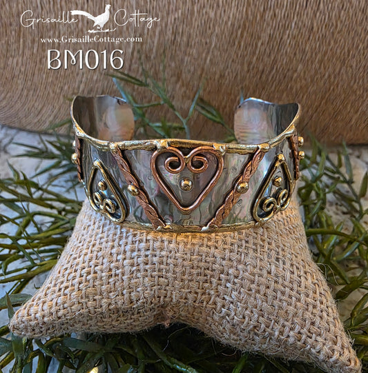 Mixed Metal Cuff Bracelet BM016