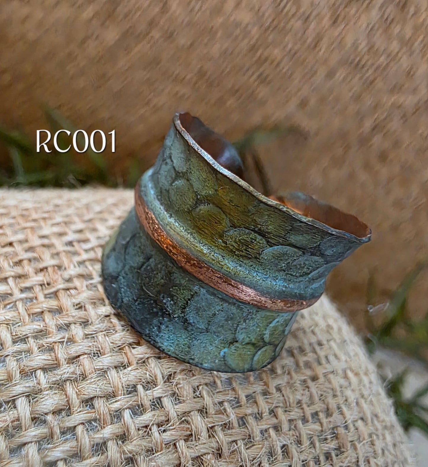 RC001 - Copper Patina Cuff Ring