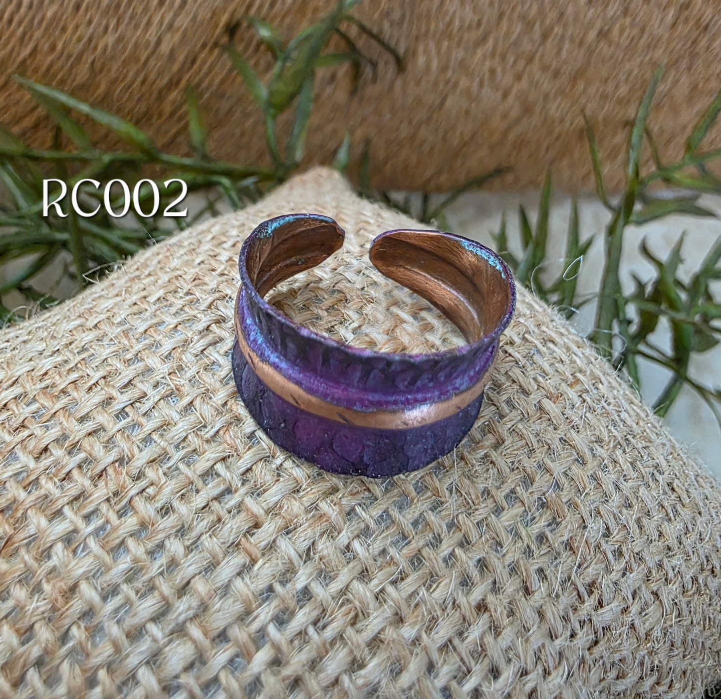 RC002 - Copper Patina Cuff Ring