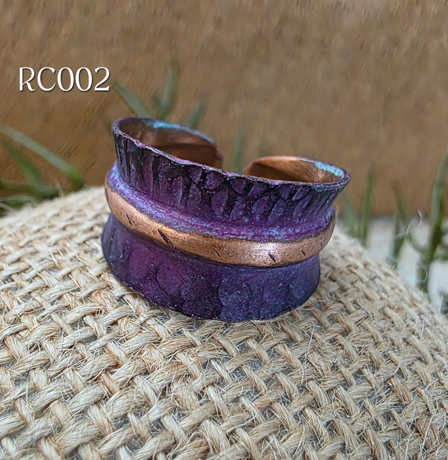 RC002 - Copper Patina Cuff Ring