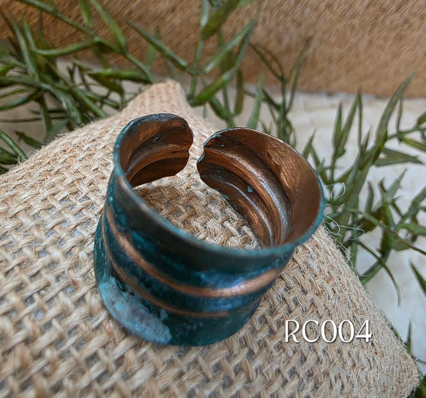 RC004 - Copper Patina Cuff Ring