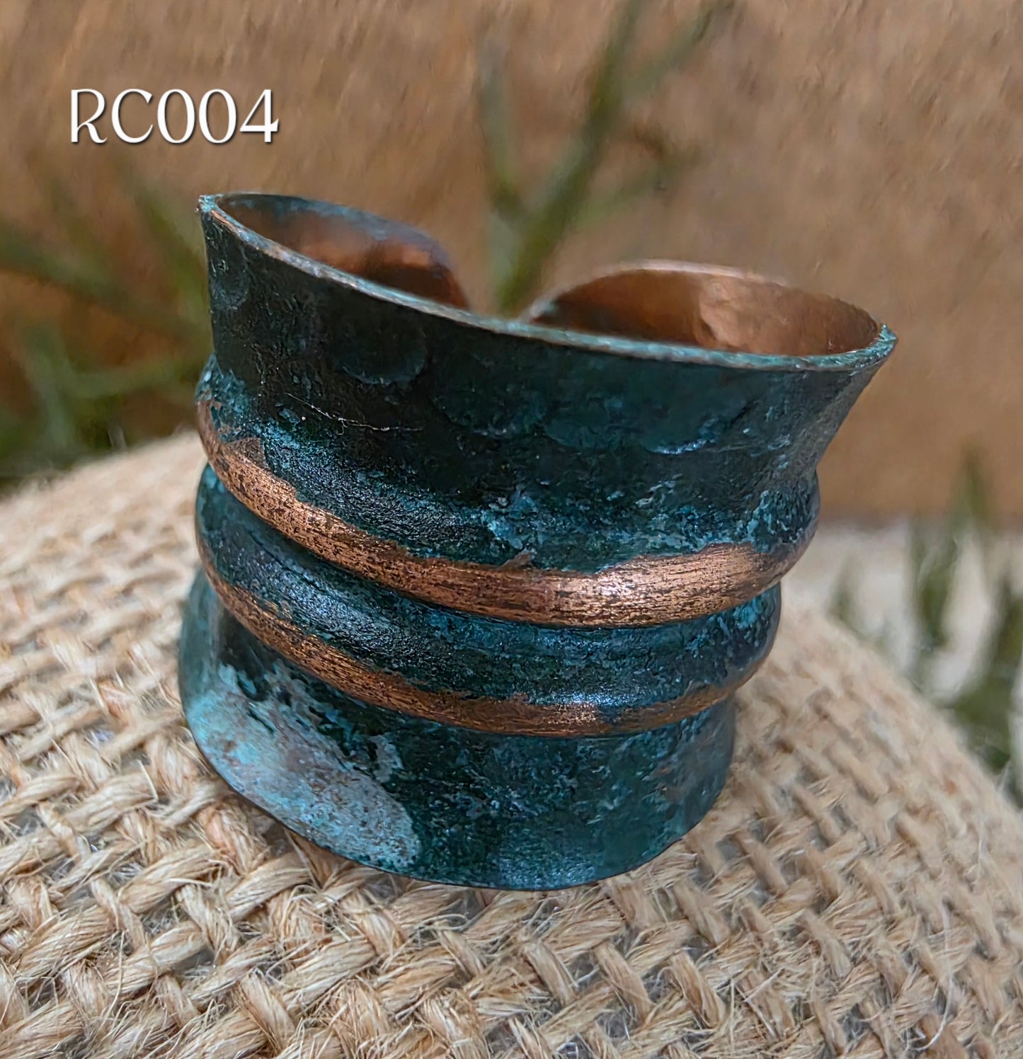 RC004 - Copper Patina Cuff Ring