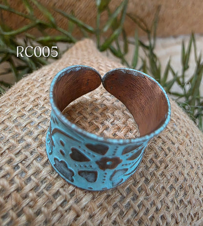 RC005 - Copper Patina Cuff Ring