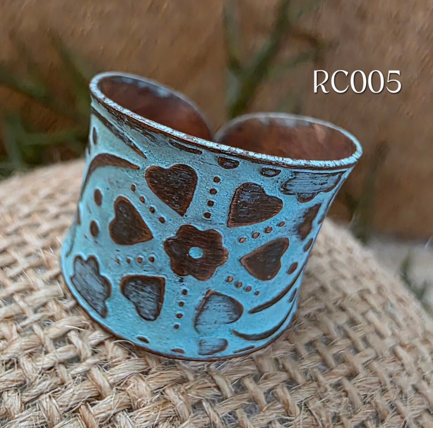RC005 - Copper Patina Cuff Ring