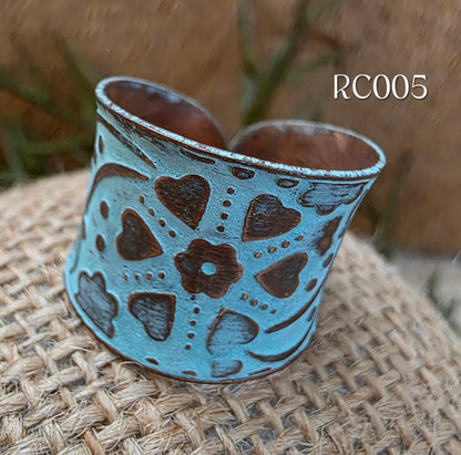 RC005 - Copper Patina Cuff Ring