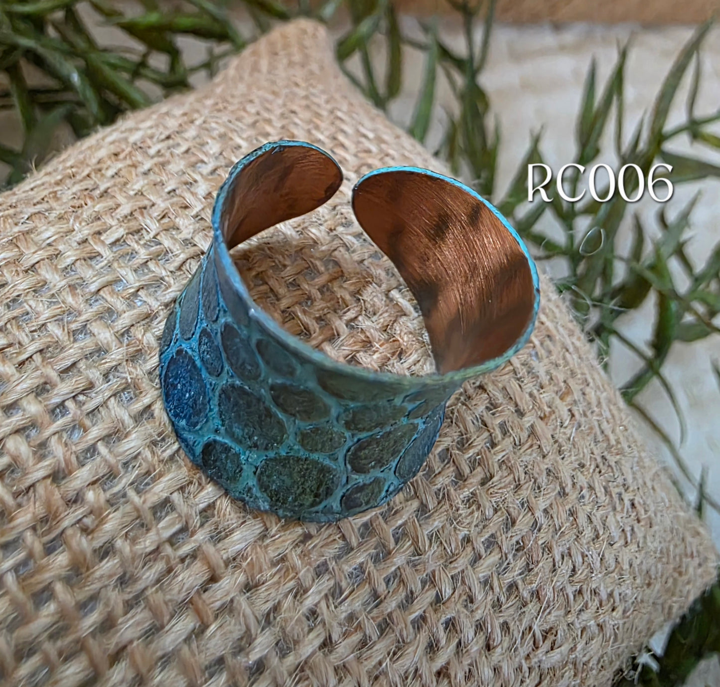 RC006 - Copper Patina Cuff Ring
