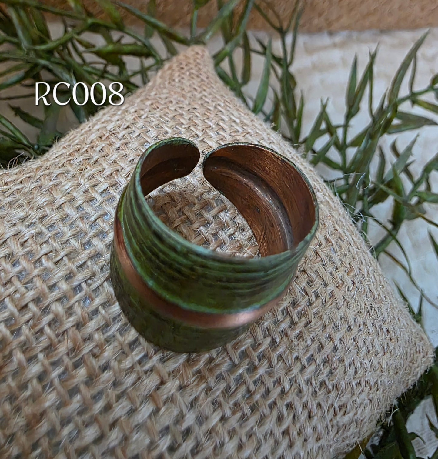 RC008 - Copper Patina Cuff Ring