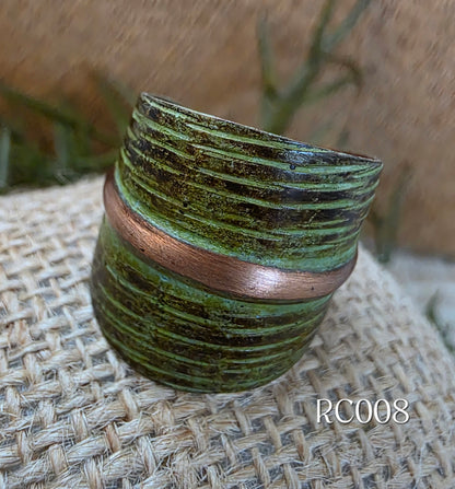 RC008 - Copper Patina Cuff Ring
