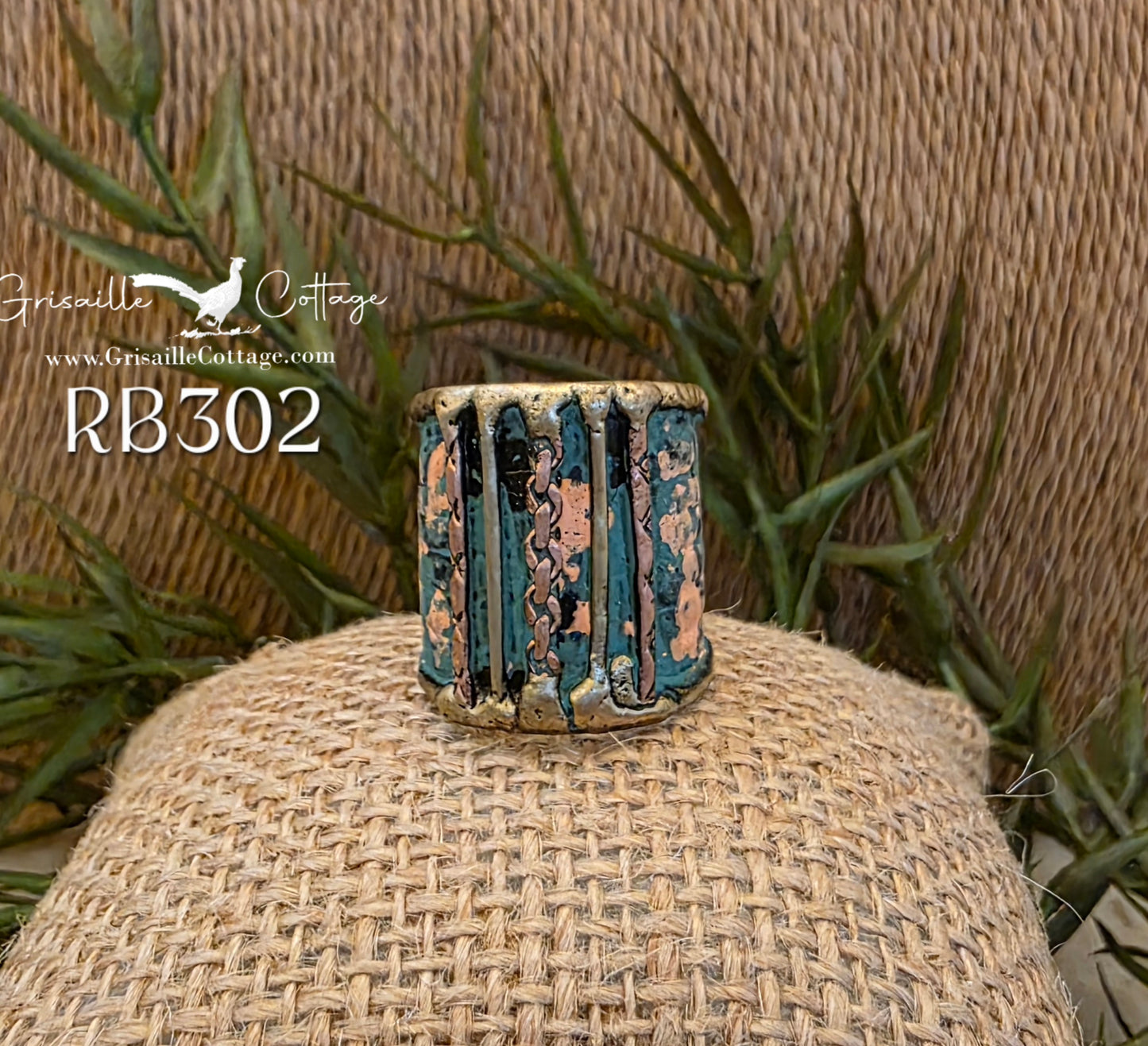RB302 - Brass Patina Cuff Ring