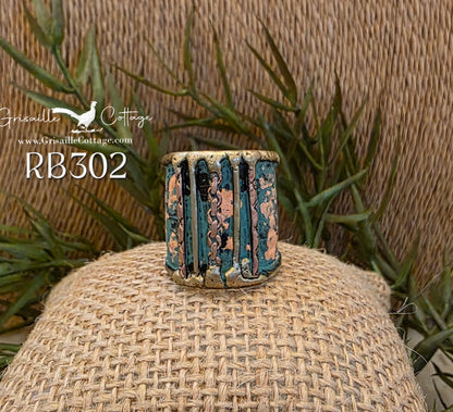 RB302 - Brass Patina Cuff Ring