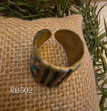 RB302 - Brass Patina Cuff Ring