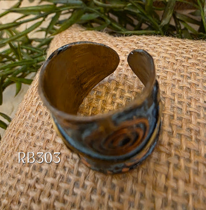 RB303 - Brass Patina Cuff Ring