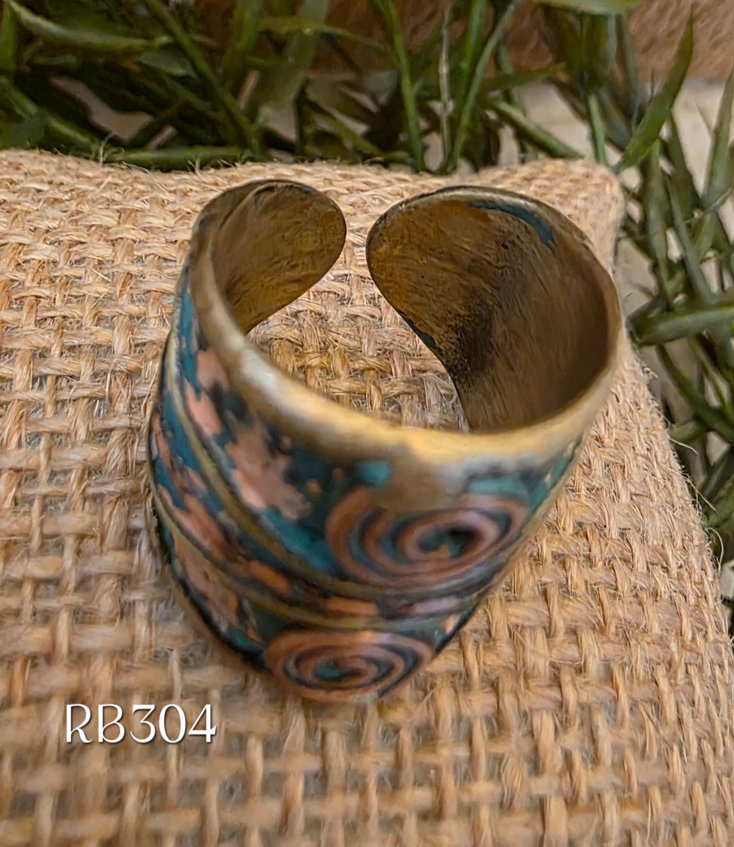 RB304 - Brass Patina Cuff Ring
