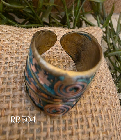 RB304 - Brass Patina Cuff Ring