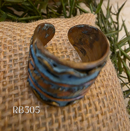 RB305 - Brass Patina Cuff Ring