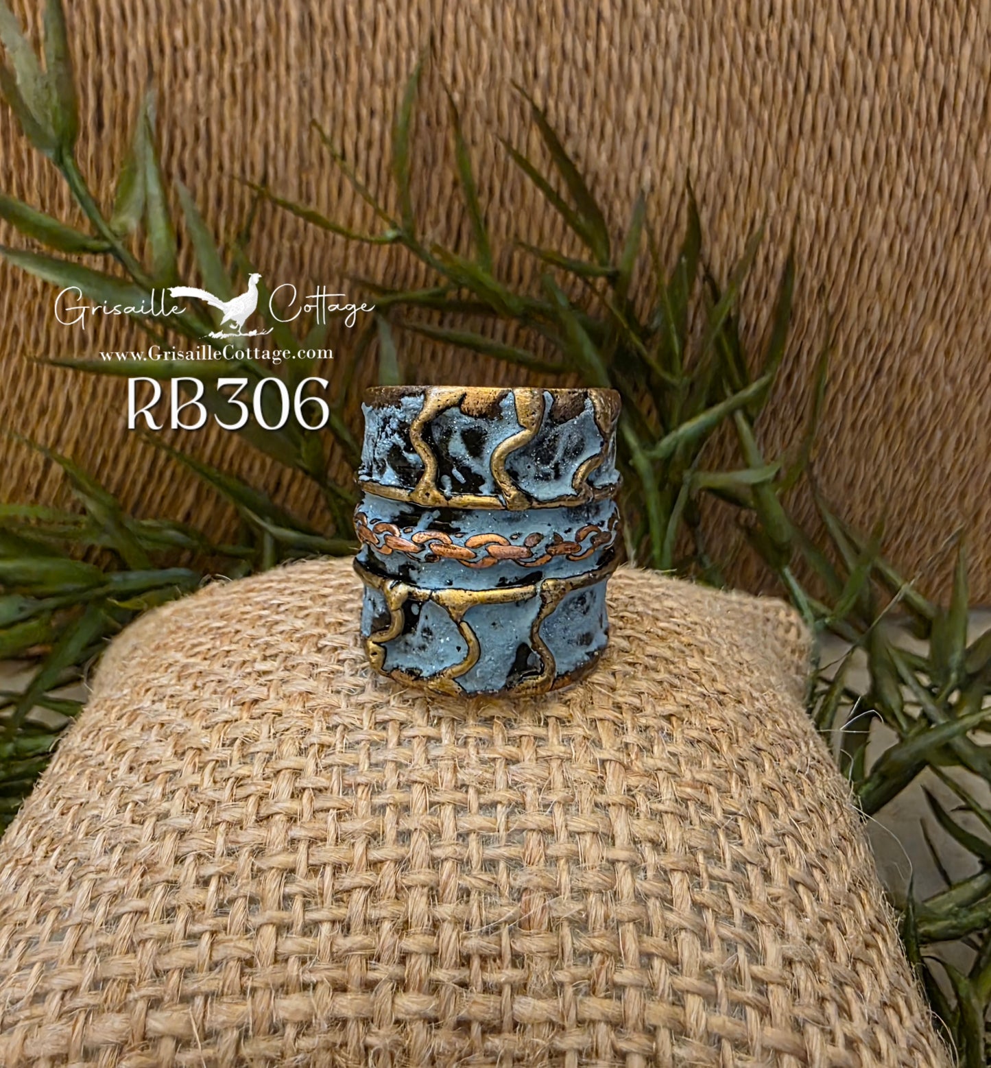 RB306 - Brass Patina Cuff Ring
