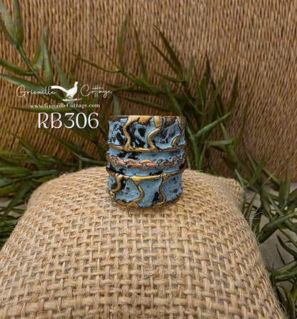 RB306 - Brass Patina Cuff Ring
