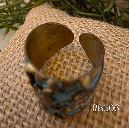 RB306 - Brass Patina Cuff Ring