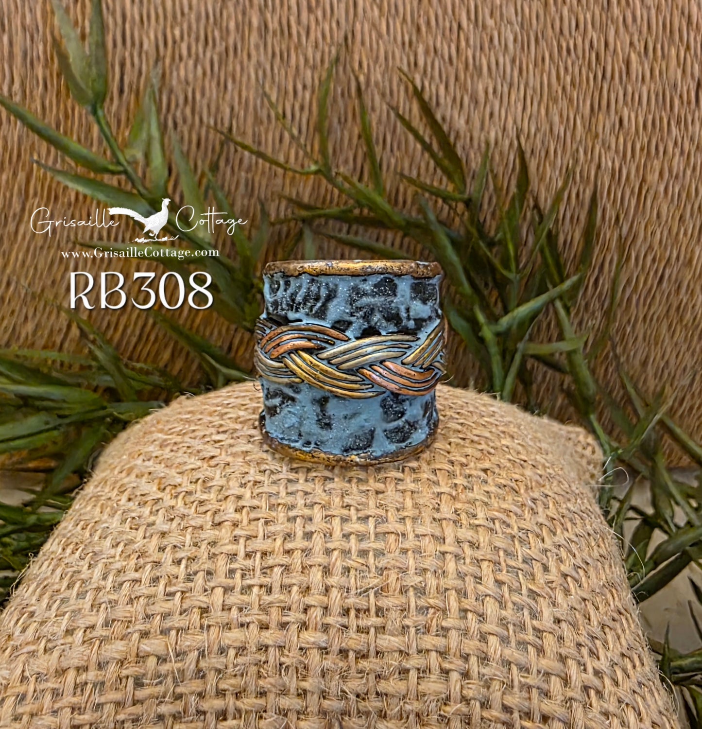 RB308 - Brass Patina Cuff Ring