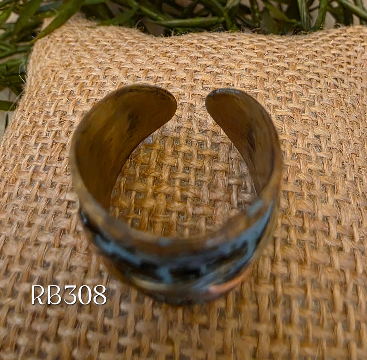 RB308 - Brass Patina Cuff Ring