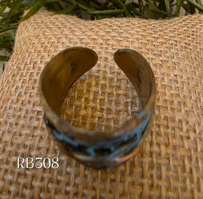 RB308 - Brass Patina Cuff Ring