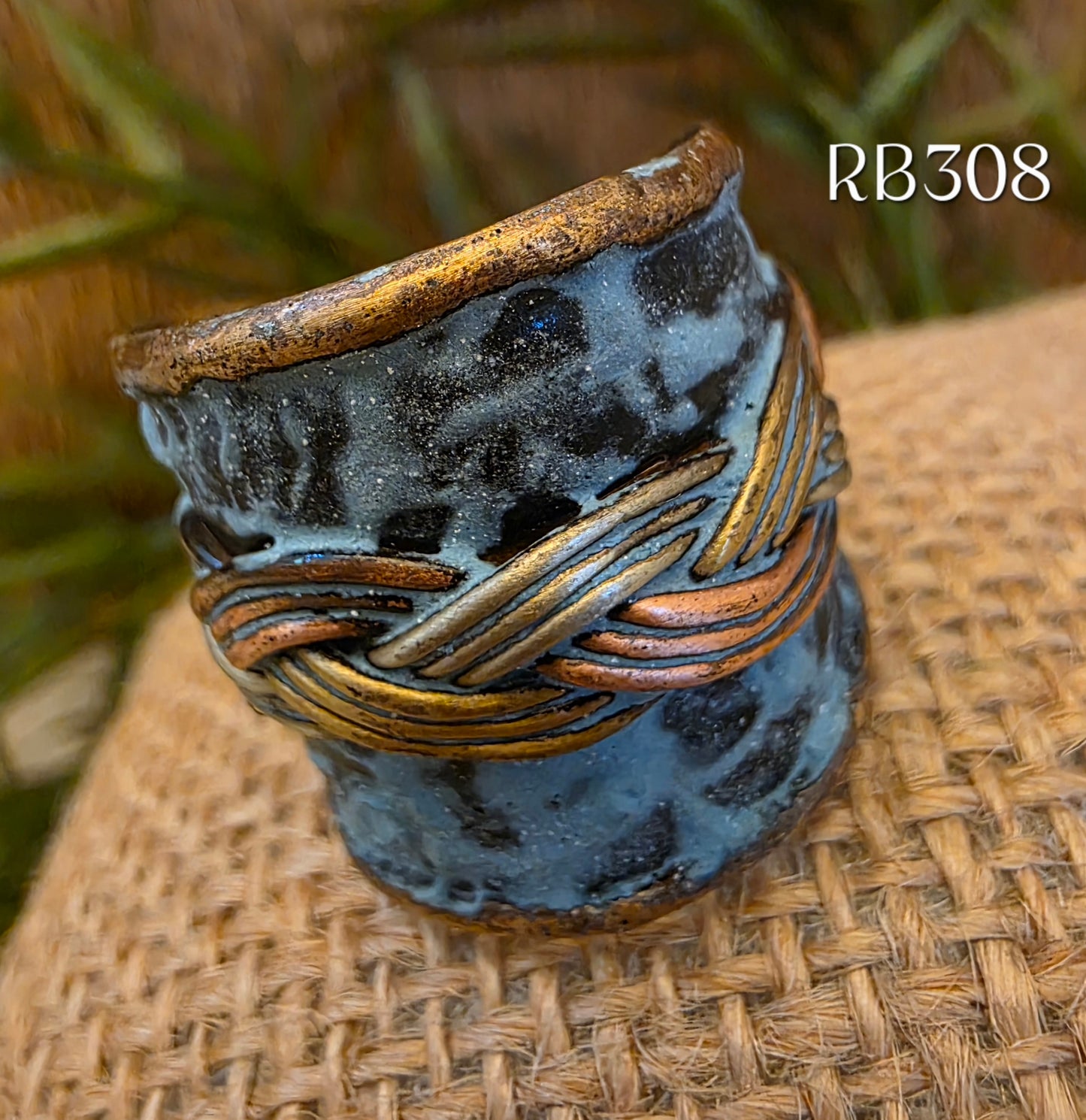 RB308 - Brass Patina Cuff Ring