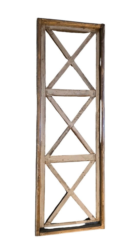 3-Pane Window Rustic Wood Wall Art 48x16x2