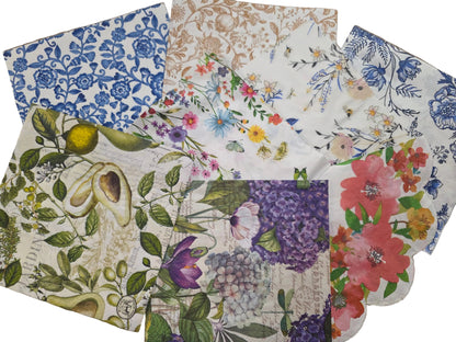 10pk Varied Design Decoupage Napkin Bundle - Lunch Size