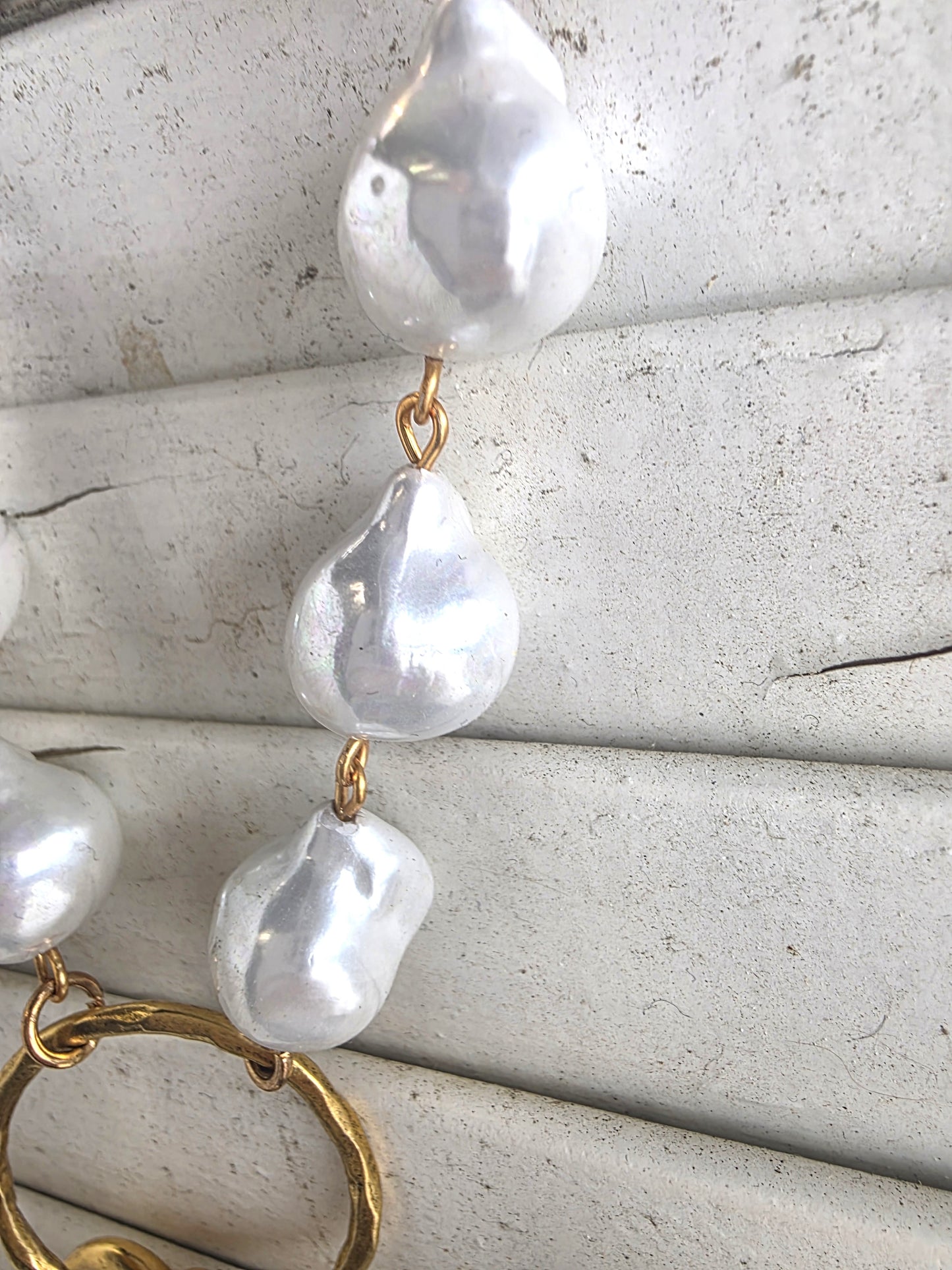Mother of Pearl 3 Charm Necklace LN011