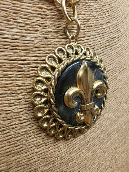 Fleur De Lis Necklace Style 2666 by Yochi NY