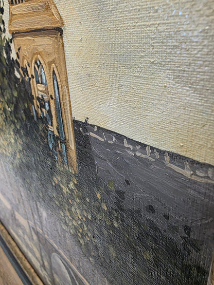 H Ten Hoeven -Oil on Canvas Amsterdam Back Street - Pick-Up Only