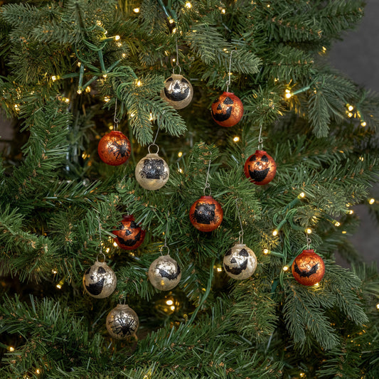 SET/12 JACK O LANTERN ORNAMENTS
